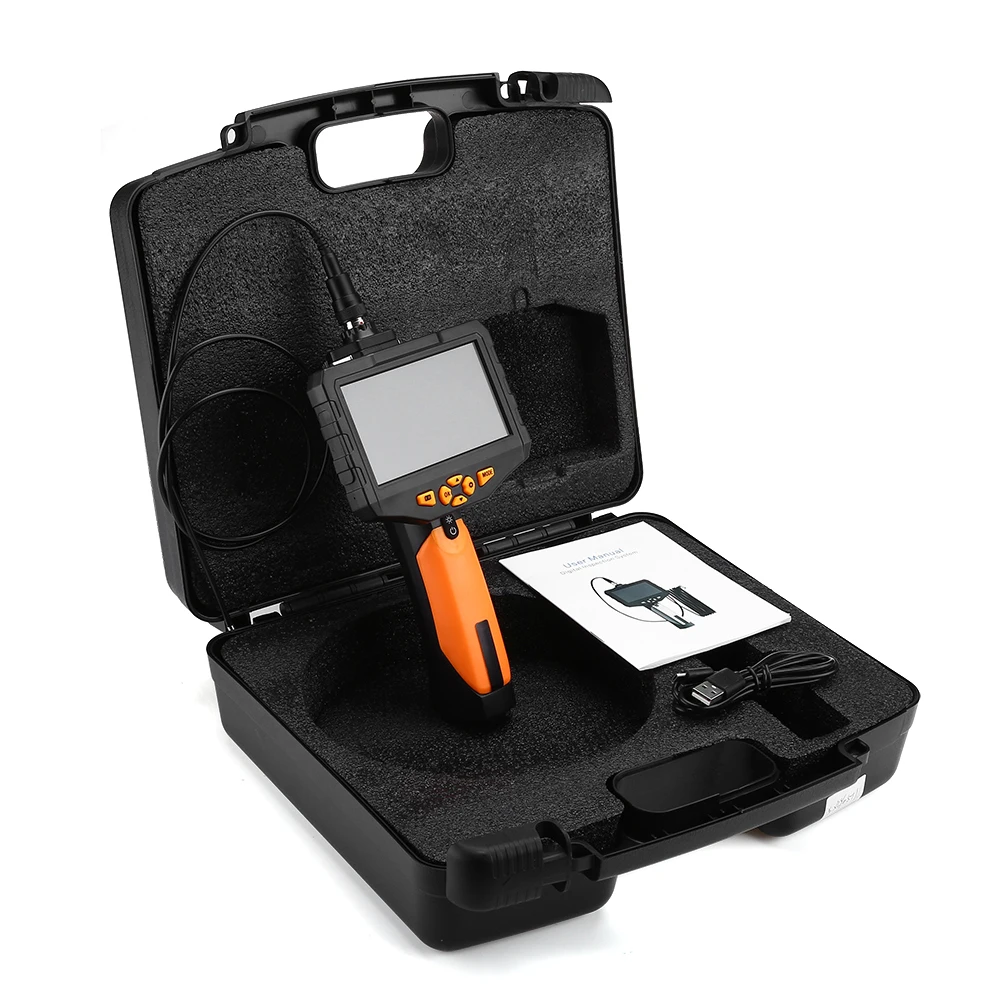 

EYOYO NTS300 Dia 5.5mm 3M Snake Inspection Camera 4.3 LCD Monitor 720P Endoscope Borescope DVR Recorder 6 Leds 360 Degree Flip