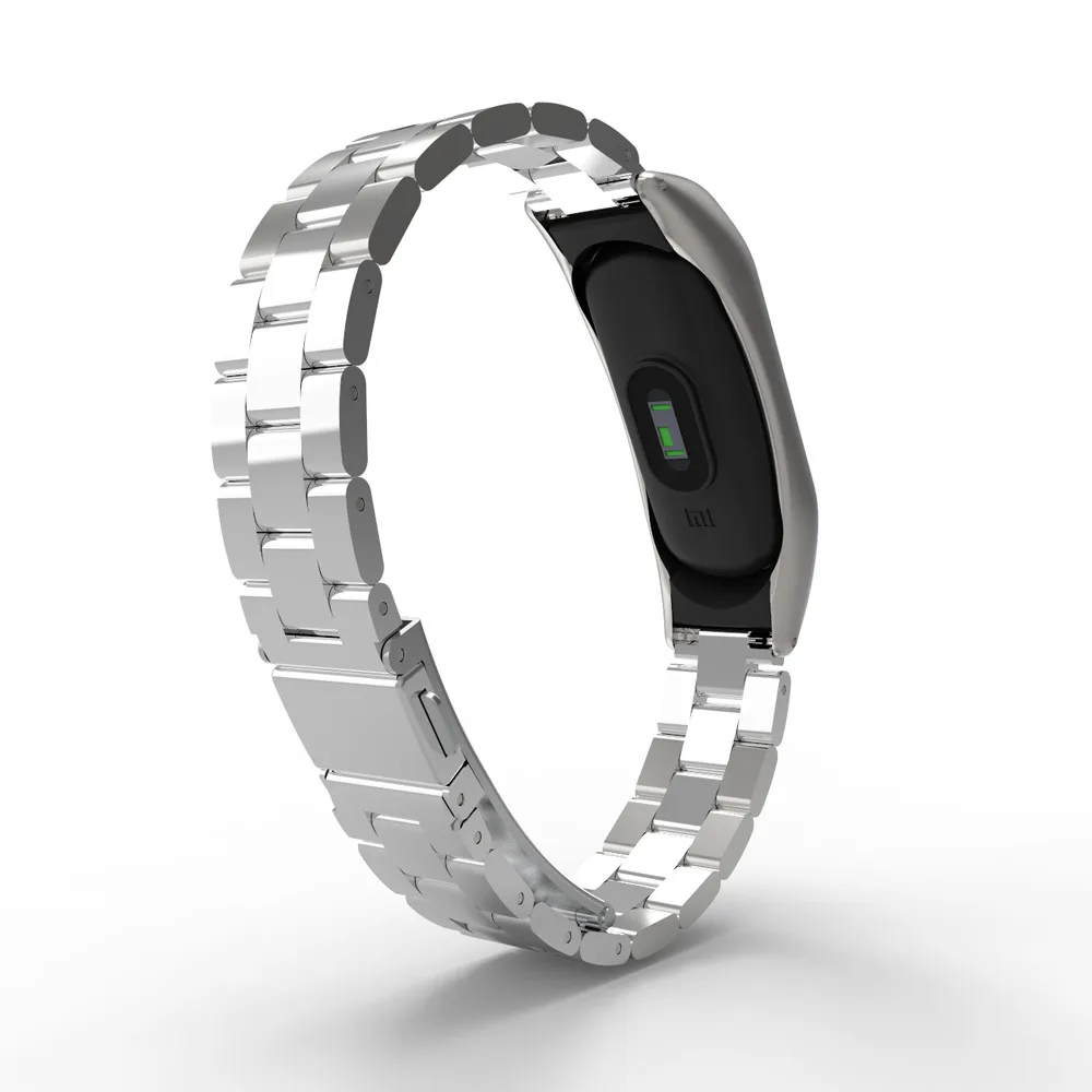 HIPERDEAL для Xiaomi Mi Band 2 часы из нержавеющей стали ремешок роскошный браслет металлические часы петля чехол Комплект 15J Прямая