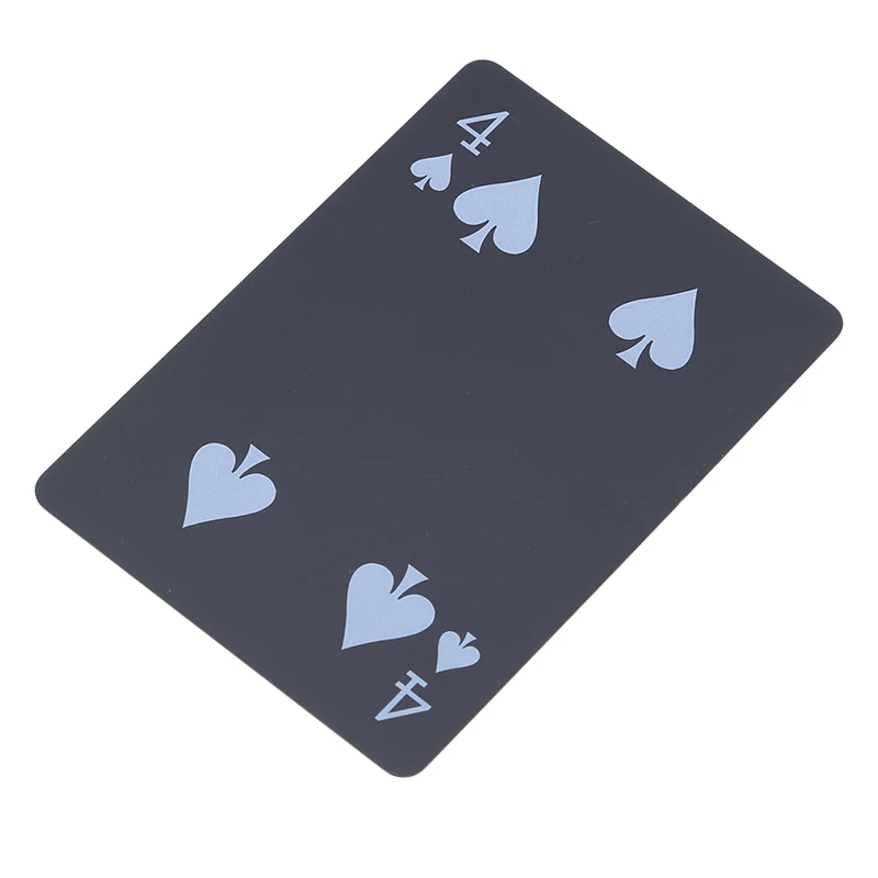 Baby Poker Waterproof Plastic PVC Playing Cards Set Black Color Card Classic Magic Tricks Tool Games | Игрушки и хобби