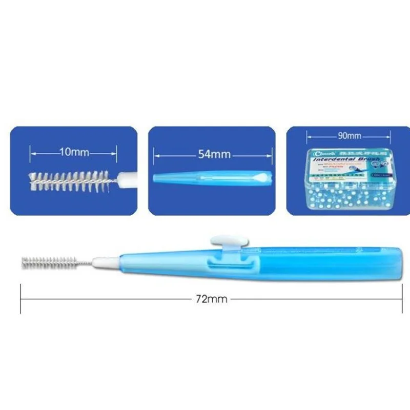 Зубная щетка зубная с эффектом отжима 60 шт. 0 7 мм для чистки зубов межзубные