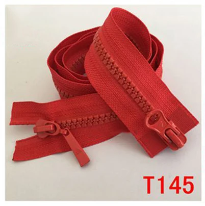 Meetee 5 шт. 80 см 5# Многоцветный резиновый двойной открытый хвост молния Сделай Сам пуховик Домашний текстиль Одежда ручная вышивка двойная голова молния - Цвет: Red