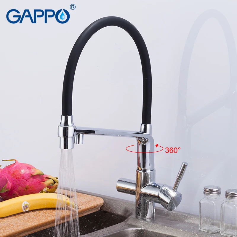 GAPPO смеситель для кухни с фильтрованной водой латунный Смеситель хромированный