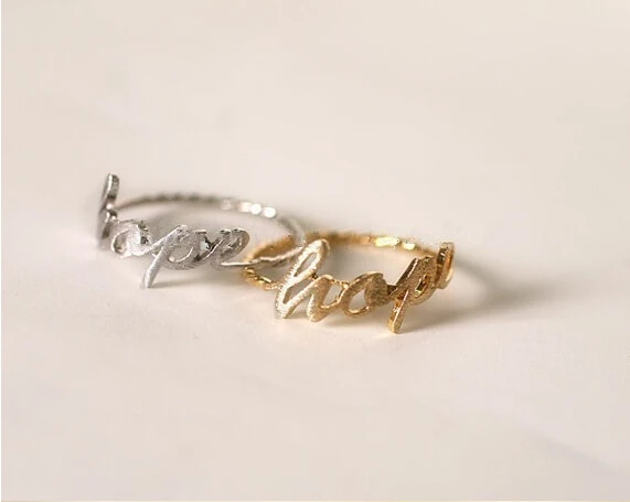 Модный &quotНадежда&quot буквы кольцо надеемся поверхность для рисования 30 штук в