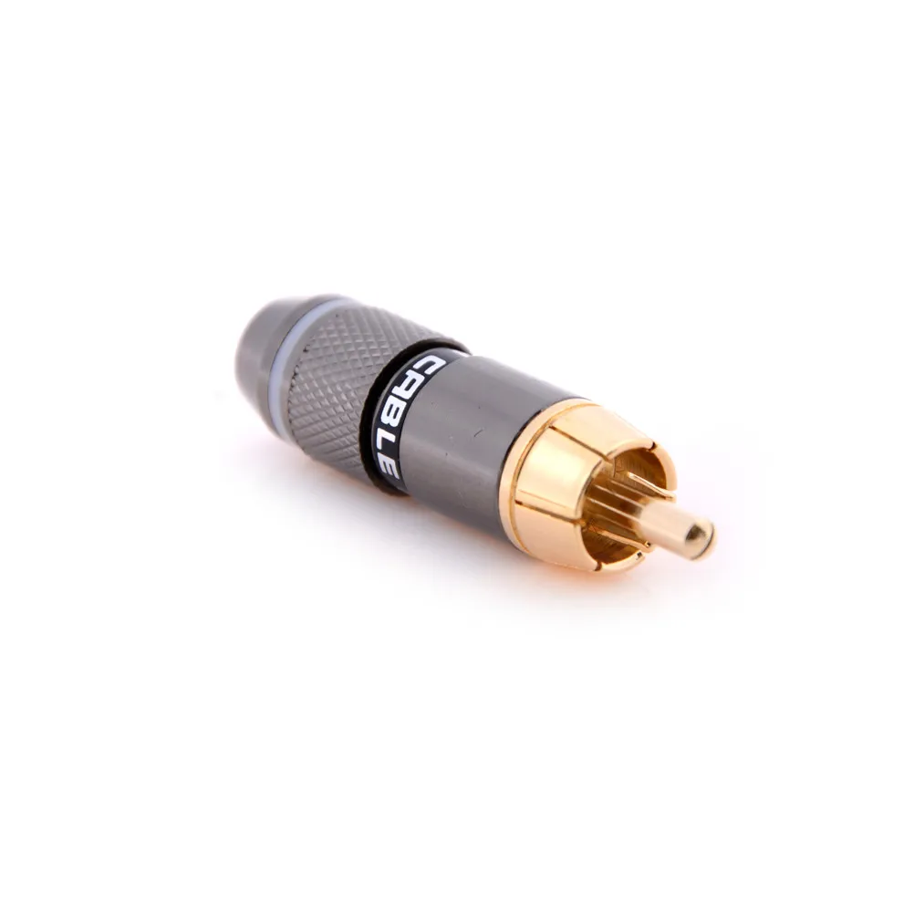 Wholesale 6mm 4pcs/lot gold plating RCA connector male plug support cable HIGH QUALITY | Обустройство дома