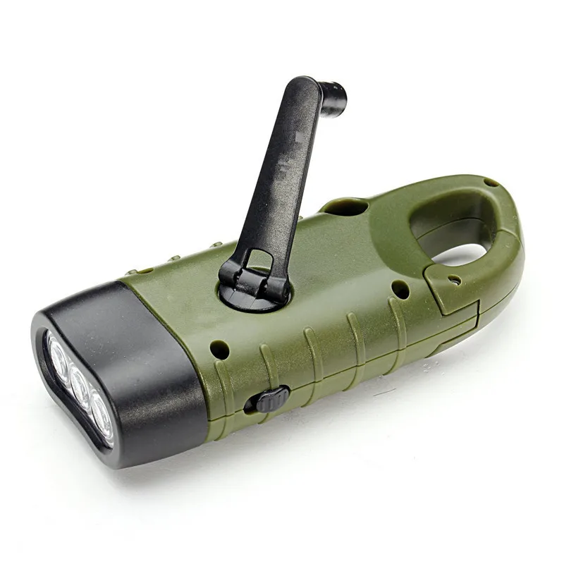 Mini Emergency Hand Crank Solar Flashlight Rechargeable LED Light Lamp Charging Powerful Torch For Outdoor Camping | Лампы и освещение