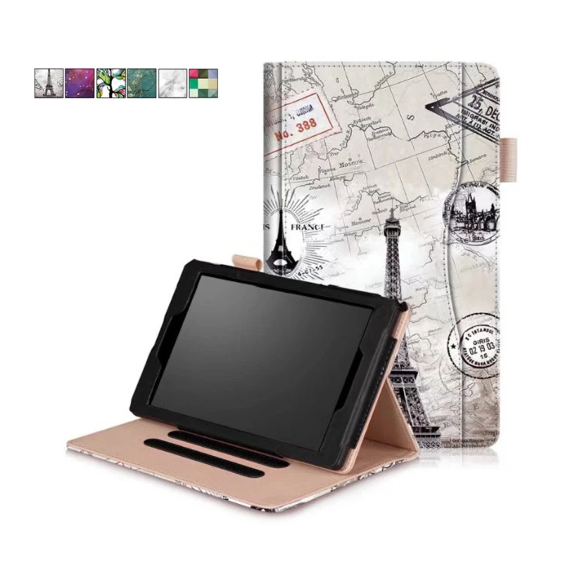 Для Kindle Fire HD 8 Новинка 2017 года Смарт искусственная кожа рукавом для Amazon 2016 Case