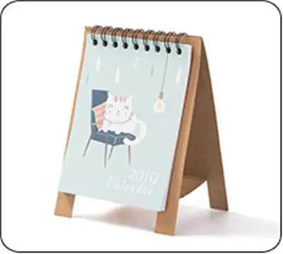 Free shipping Cartoon 2019 notebook desk calendar desktop lunar style cute diy plan book | Канцтовары для офиса и дома