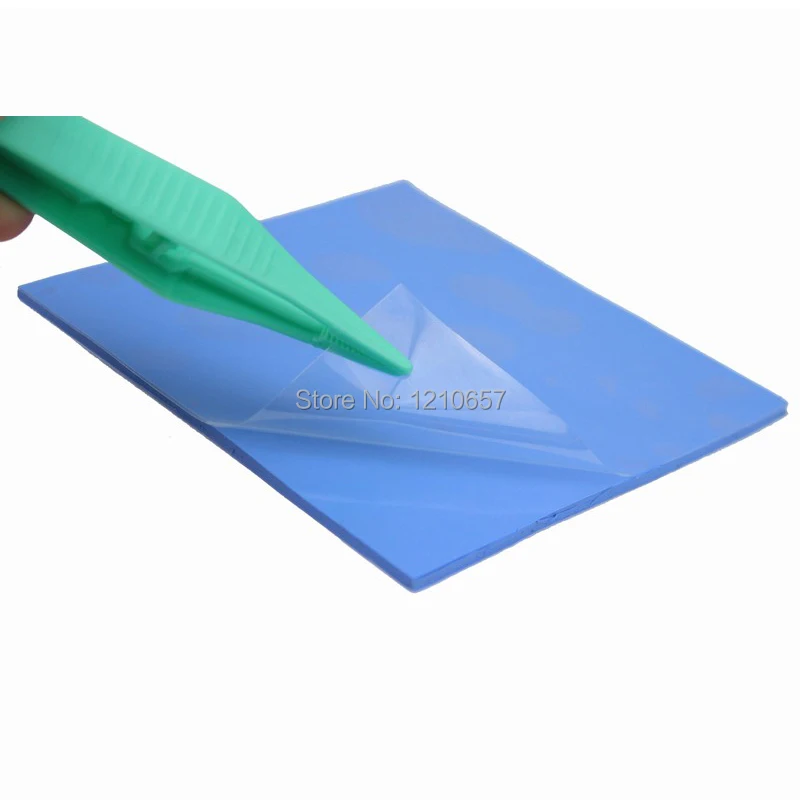 200 шт./партия теплопроводящие силиконовые коврики для процессора толщина 100x100x2 мм