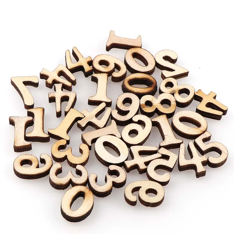 Пустые деревянные пуговицы в виде цифр для детского дня рождения 50 шт. | Дом и сад