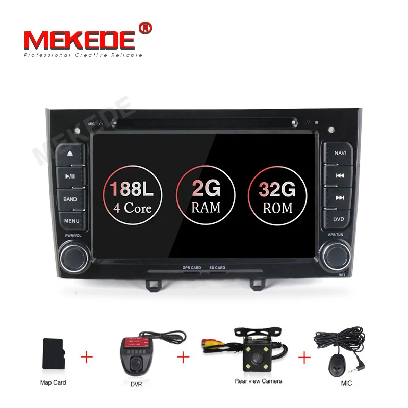 add DVR camera MEKEDE 2+ 32g Android 9,1 автомобильный dvd-плеер gps навигация Мультимедиа для peugeot 308 408 Радио 2009- стерео головное устройство автомобиля - Цвет: add DVR camera