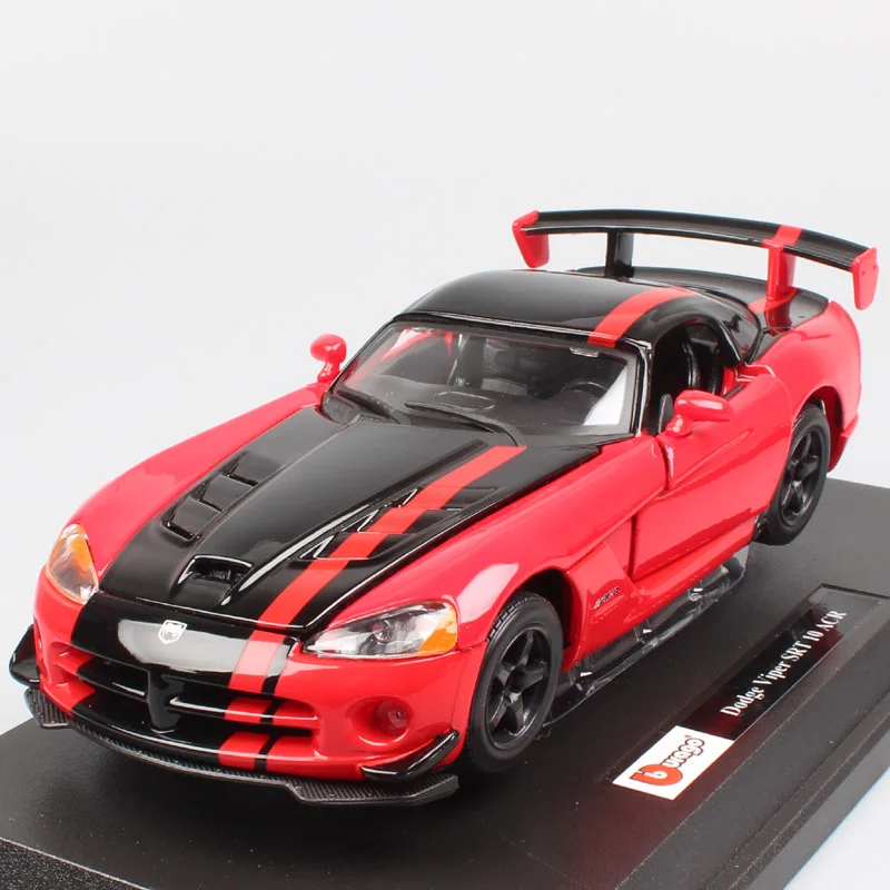Детские 1:24 Масштаб BBurago Dodge Viper SRT 10 ACR красный Дорожный гонщик супер автомобиль спортивный литье под давлением модель миниатюрный автомобиль игрушка для детей