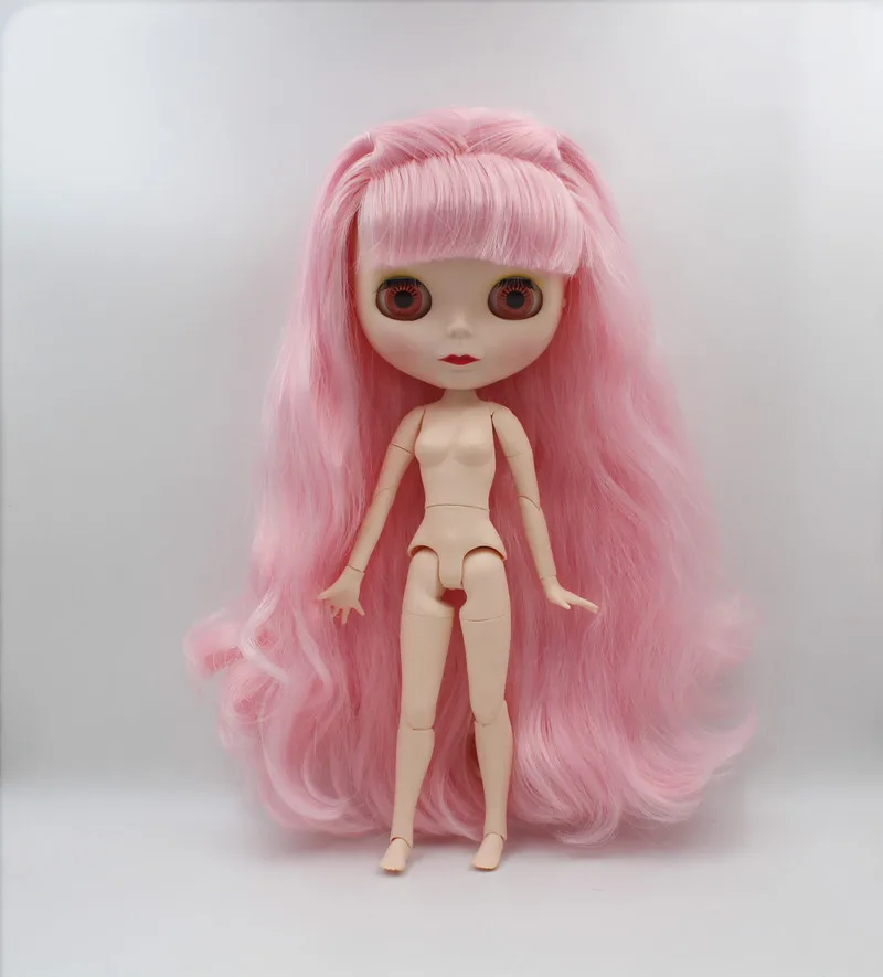 Кукла Blygirl кукла Blyth розовые вьющиеся волосы 1/6 Обнаженная 19 шарниров тела новая