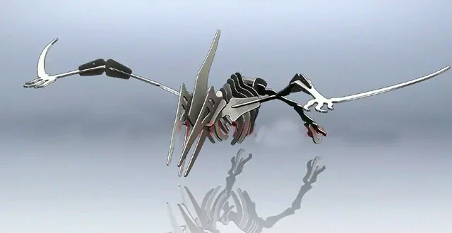 Pterosaur Динозавр Дракон DWG CAD чертежный файл для ЧПУ лазерной резки гравировки D16|file|