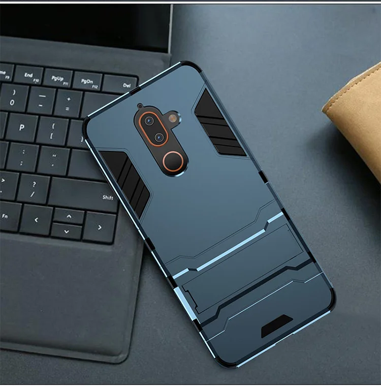 Blue Black Tsimak чехол для Nokia на возраст 1, 2, 3, 5, 6, 8 лет, 6,1X5X6X7 7 плюс 2,1 5,1 7,1 8,1 крышка силиконовый резиновый противоударный Твердый чехол для телефона на заднюю панель - Цвет: Blue Black
