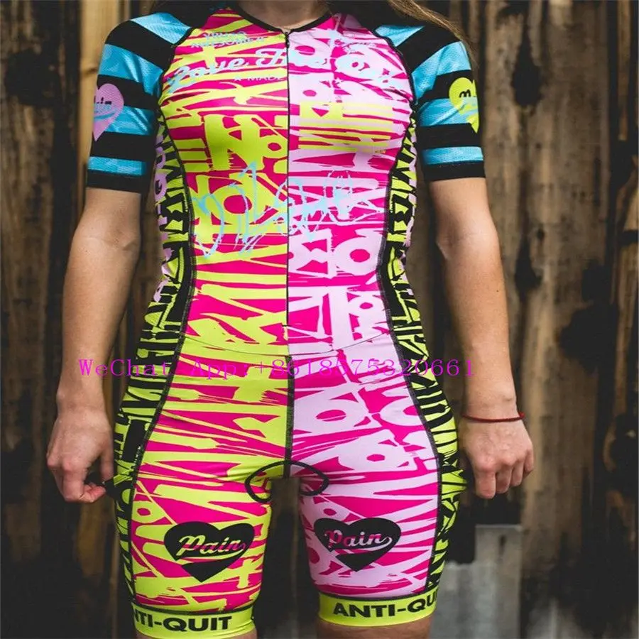 2019 любовь боль Триатлон высокое качество тела костюмы skinsuit aero Radfahren Kleidung Ciclismo