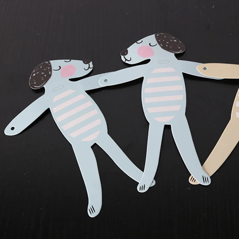 Мальчик девочка и собака ручное украшение гирлянды на день рождения флажки для