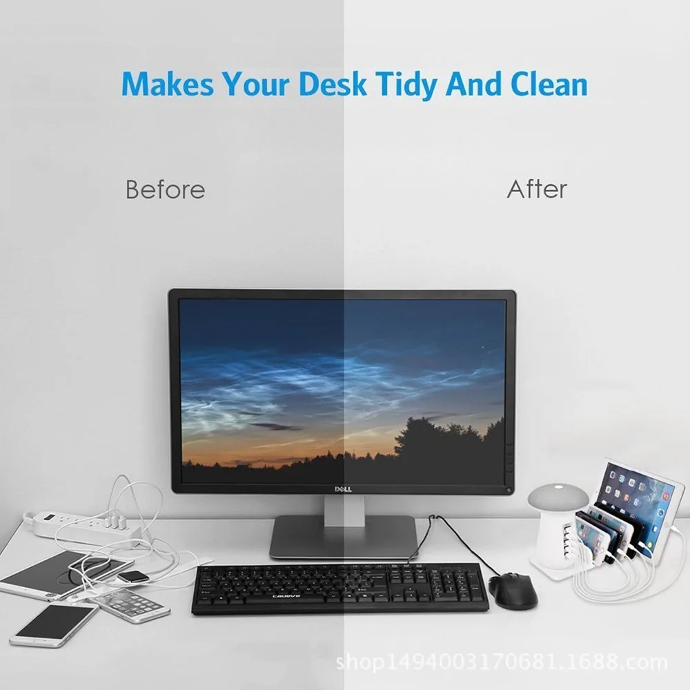 5 портов Мульти USB зарядное устройство зарядная станция с быстрой зарядкой 3 0 порт