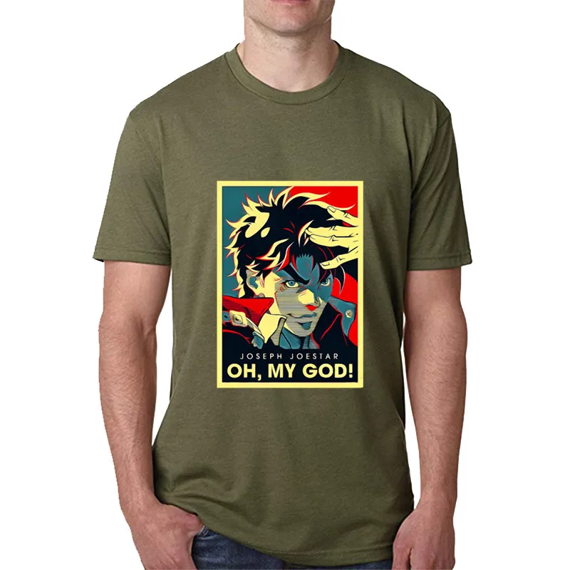 Летний стиль крутые футболки Jojos невероятное приключение Винтаж Joestar Джозеф