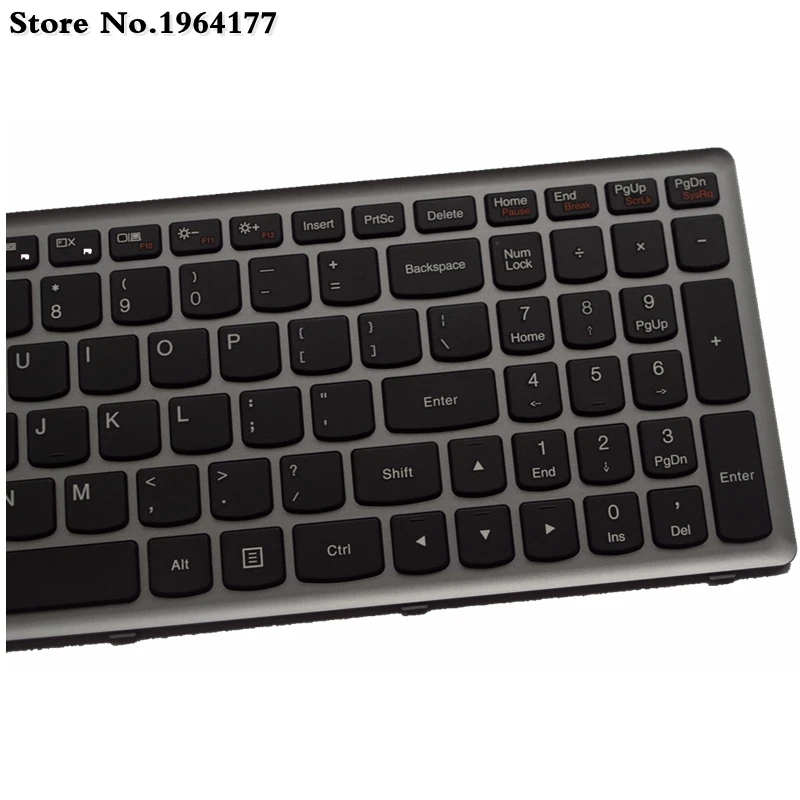 Englis клавиатура для lenovo IdeaPad G500H S500 S500C G505s G510S S510p Z510 Flex 15 S500T Z501 15D серебристый
