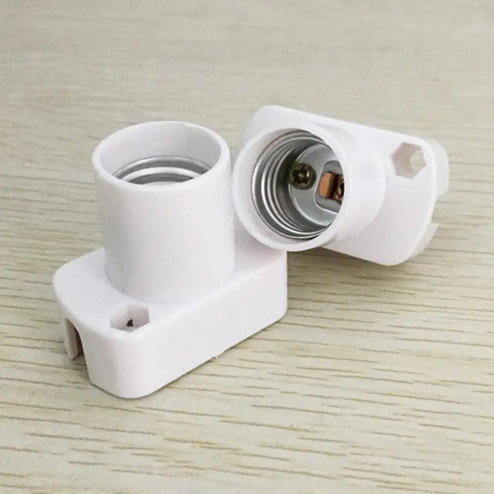 

White Square Lamp Holder for E17 LED Light Bulbs Aging-Test Light Base