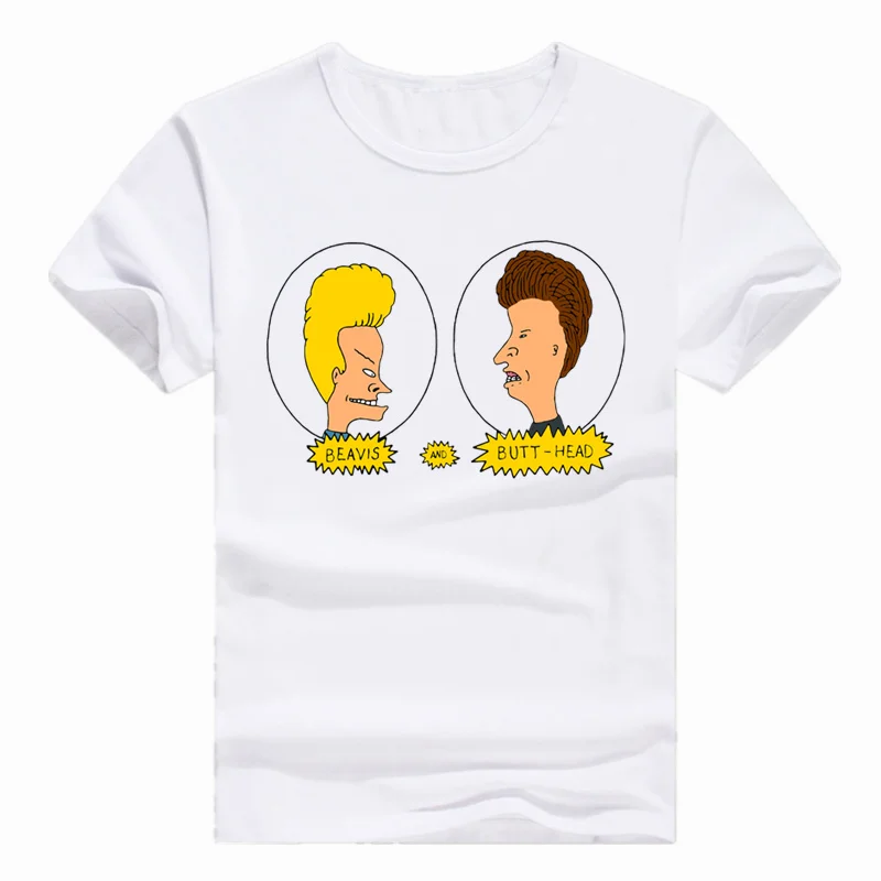 Футболка азиатского размера с принтом Beavis And Butthead & Повседневная футболка