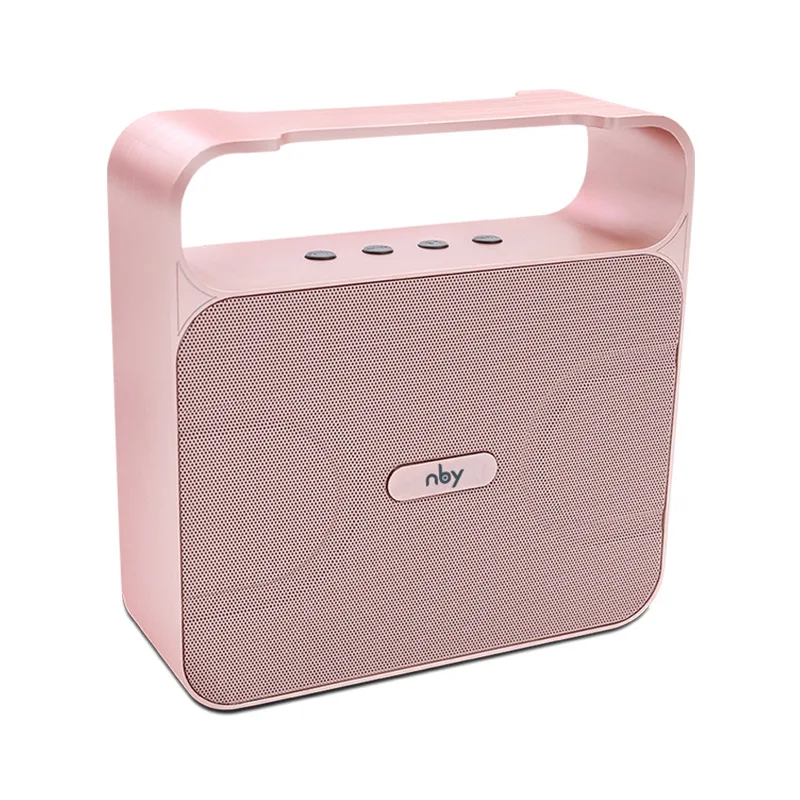 Pink NBY Bluetooth беспроводной динамик Портативный громкий динамик s fm-радио для телефона компьютера музыка стерео объемный 10 Вт открытый динамик s Box - Цвет: Pink