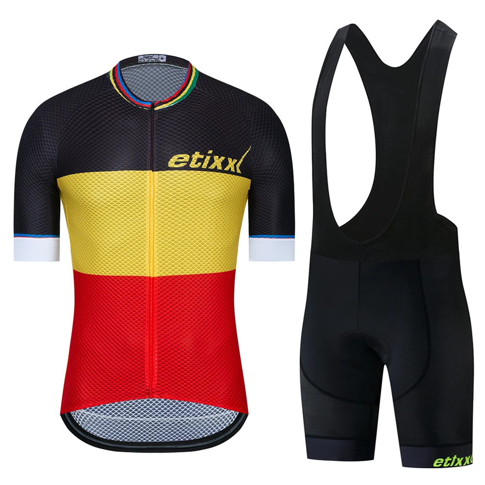 Bib Cycling Set 02 Мужская/женская одежда для велоспорта Pro Team дорожный велосипед комплект одежды Летний Ropa Ciclismo Maillot Быстросохнущий комплект для велоспорта - Цвет: Bib Cycling Set 02