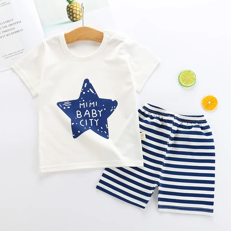 2019 модная летняя одежда спортивный костюм топ с рисунком для мальчиков жилет +