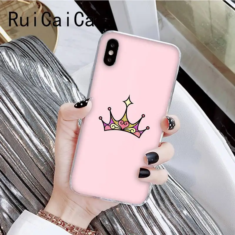 RuiCaiCa Queen Корона так здорово с милым рисунком эстетическое чехол для телефона iPhone8