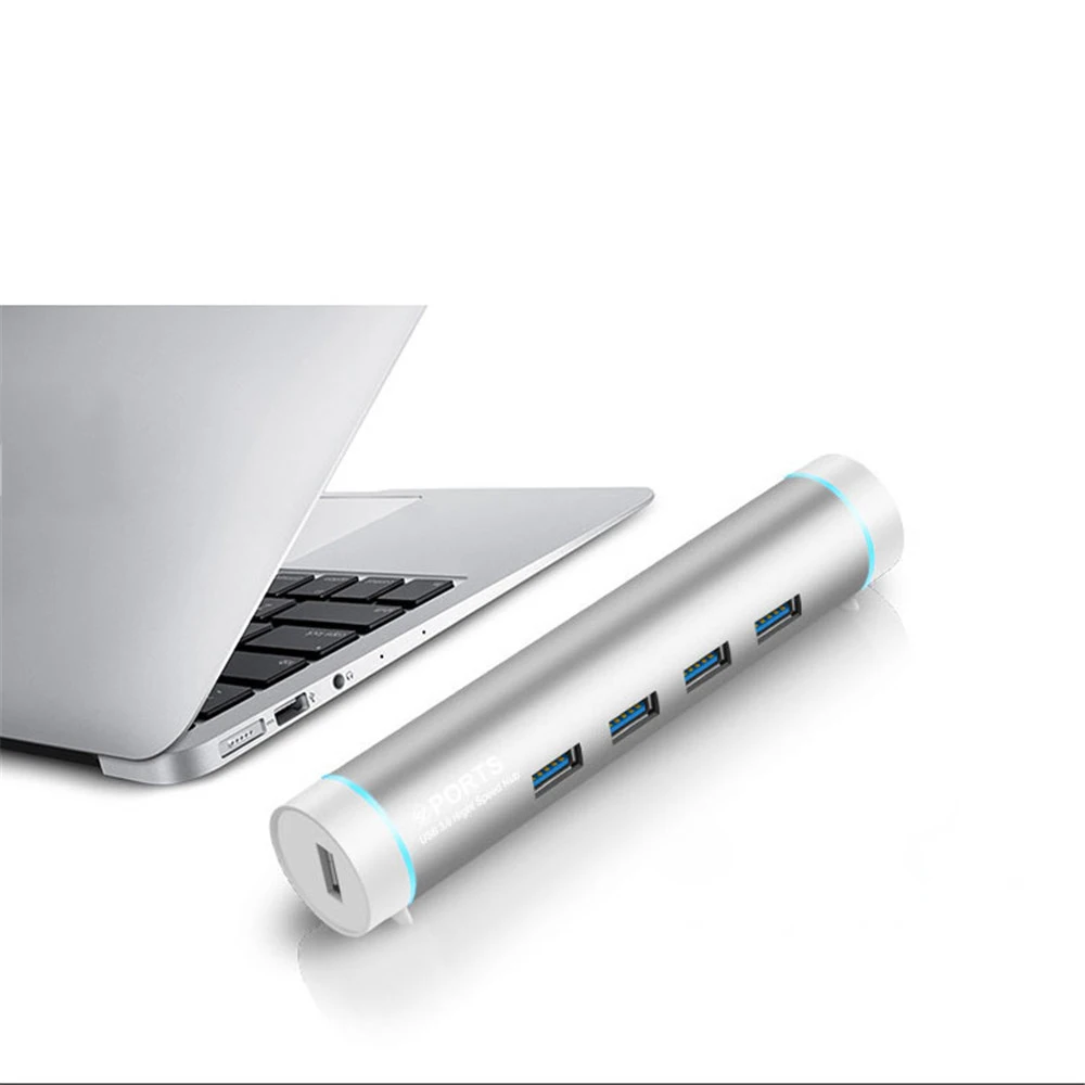 Высокоскоростной 4 портовый концентратор USB 3 0 из алюминиевого сплава