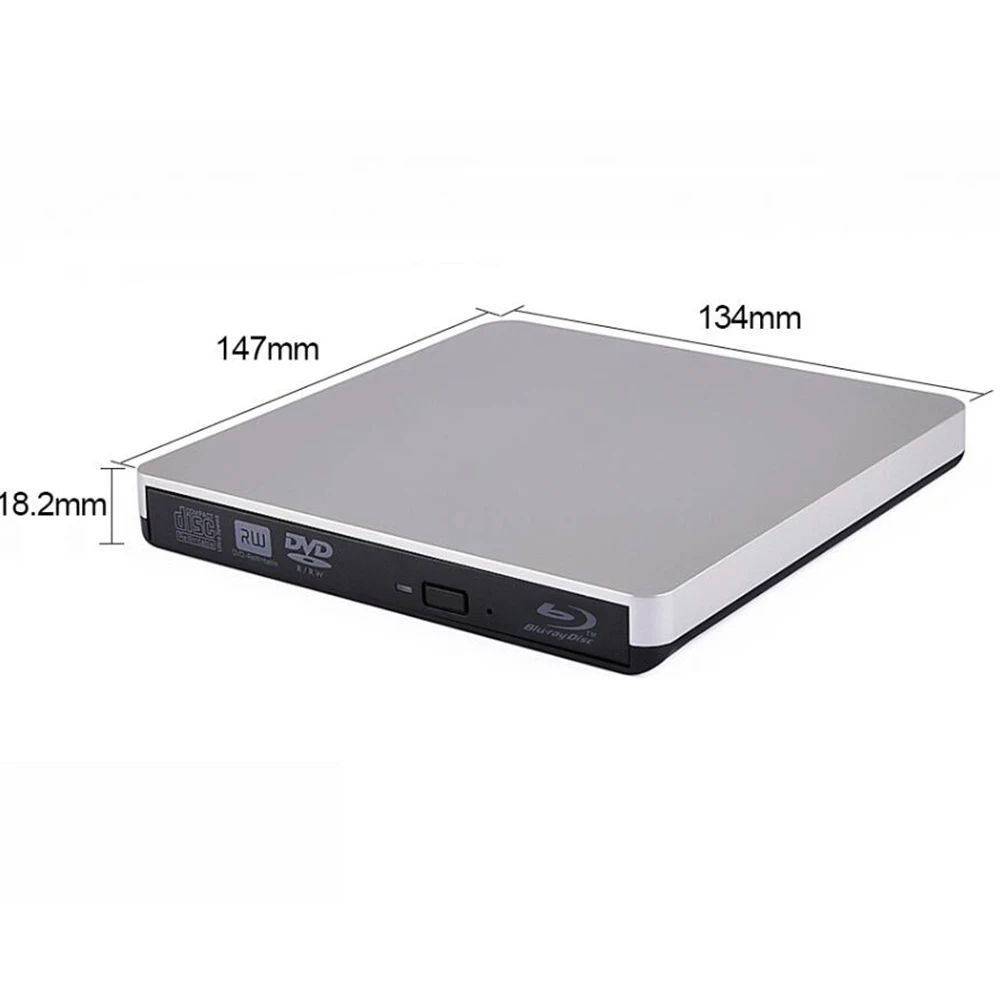USB3.0 Bluray Внешний Оптический привод 3D плеер BD RE записывающее устройство DVD +/ RW RAM для