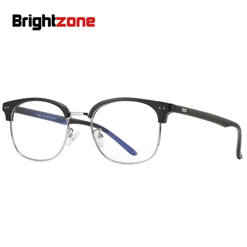 Brightzone очки для близорукости брендовая оправа для мужчин TR90 анти синий светильник винтажные Ретро очки Оптические очки Круглые Женские оправы Новинка