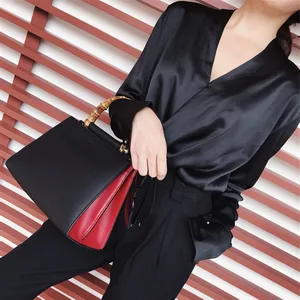 Женская рубашка с глубоким v-образным вырезом, однотонные топы на осень и весну, женская элегантная офисная блузка с длинным рукавом