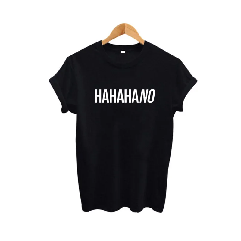 ONSEME модная женская футболка с надписью Hahahano забавная Футболка принтом фраз