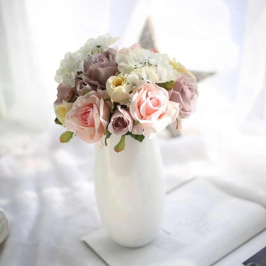 Роза Холдинг Цветы Букет тайский Королевский Высококлассные Искусственные