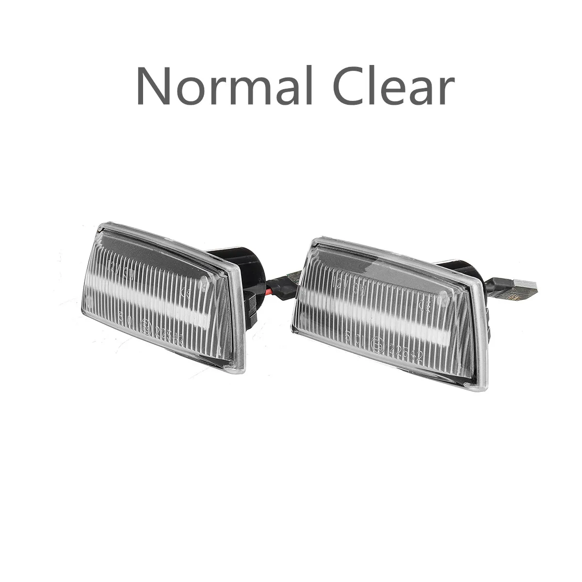 Normal clear 2 шт., динамические светодиодные, боковые, габаритные фонари, плавный сигнал поворота, светильник, боковой повторитель, лампа 12 В, панельная лампа для Vauxhall для Chevrolet - Испускаемый цвет: Normal clear