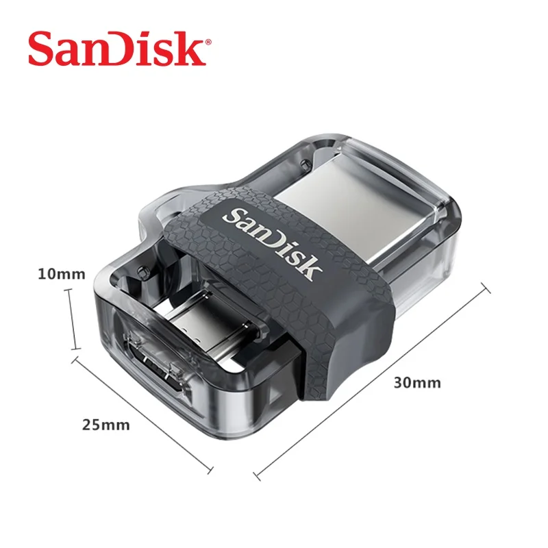 USB 3 0 флеш накопитель для OTG устройств Sandisk двойной 32 Гб 64 128 ГБ высокоскоростной 256