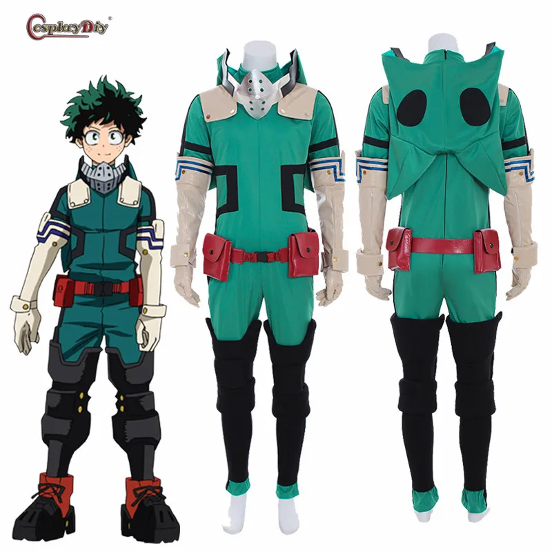 

My Hero Academia 3 Boku no Hero Akademia Cosplay Izuku Midoriya Deku Battle Costume Jumpsuit Halloween Carnival Custom Made