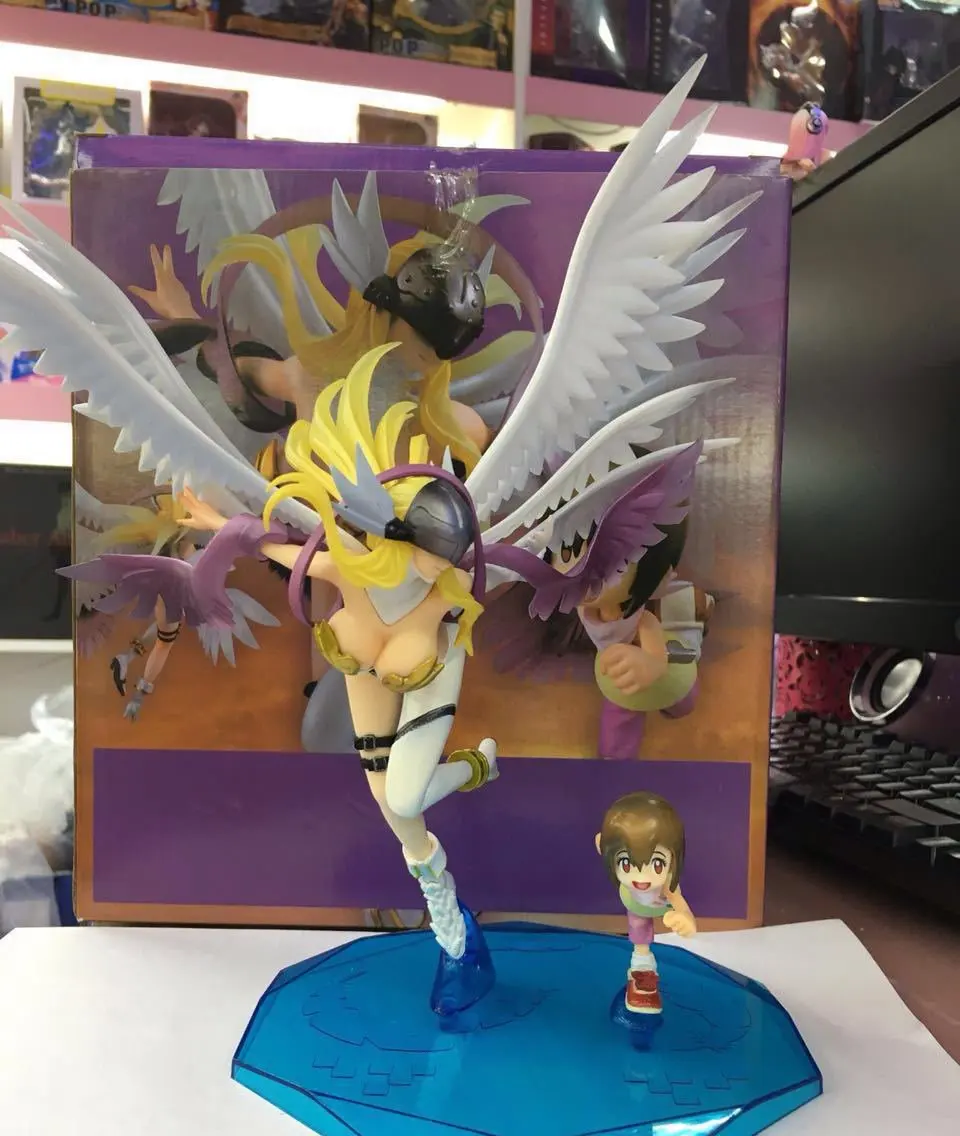 Фигурка Приключения Дигимонов три Angewomon цифровой монстр ангел Tailmon Yagami Hikari 22 см