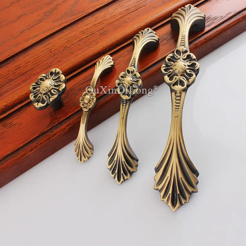 10 шт. латунные ручки для мебели в европейском стиле|Ручки шкафа| |