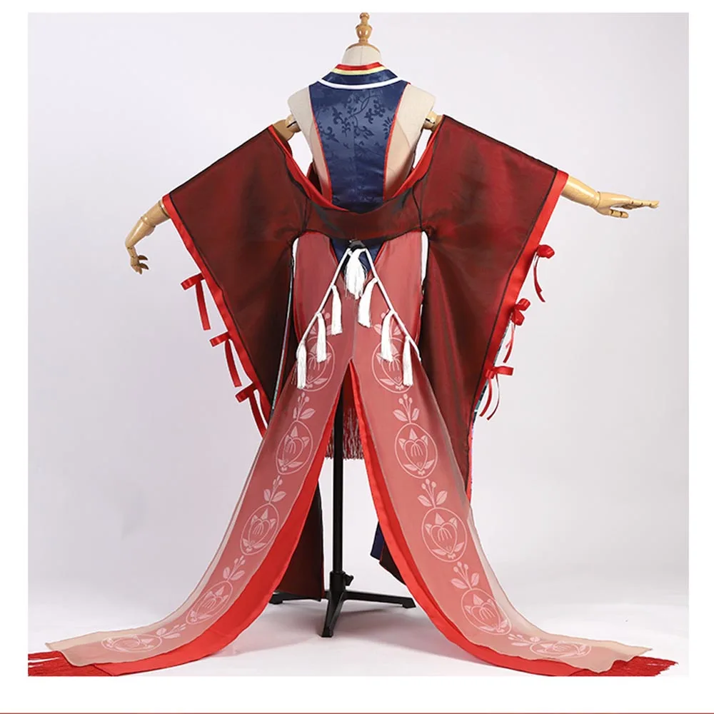 Игра VEVEFHUANG Kосплей! Onmyoji Tamamo No Mae новый персонаж кожа великолепное кимоно платье