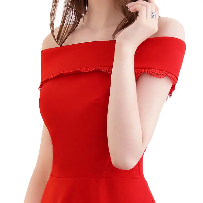 FADISTEE Новое поступление Элегантный для выпускного вечера платья Vestido de Festa ТРАПЕЦИЕВИДНОЕ ПЛАТЬЕ С Рукавами лодочкой и аппликацией атласное платье на молнии