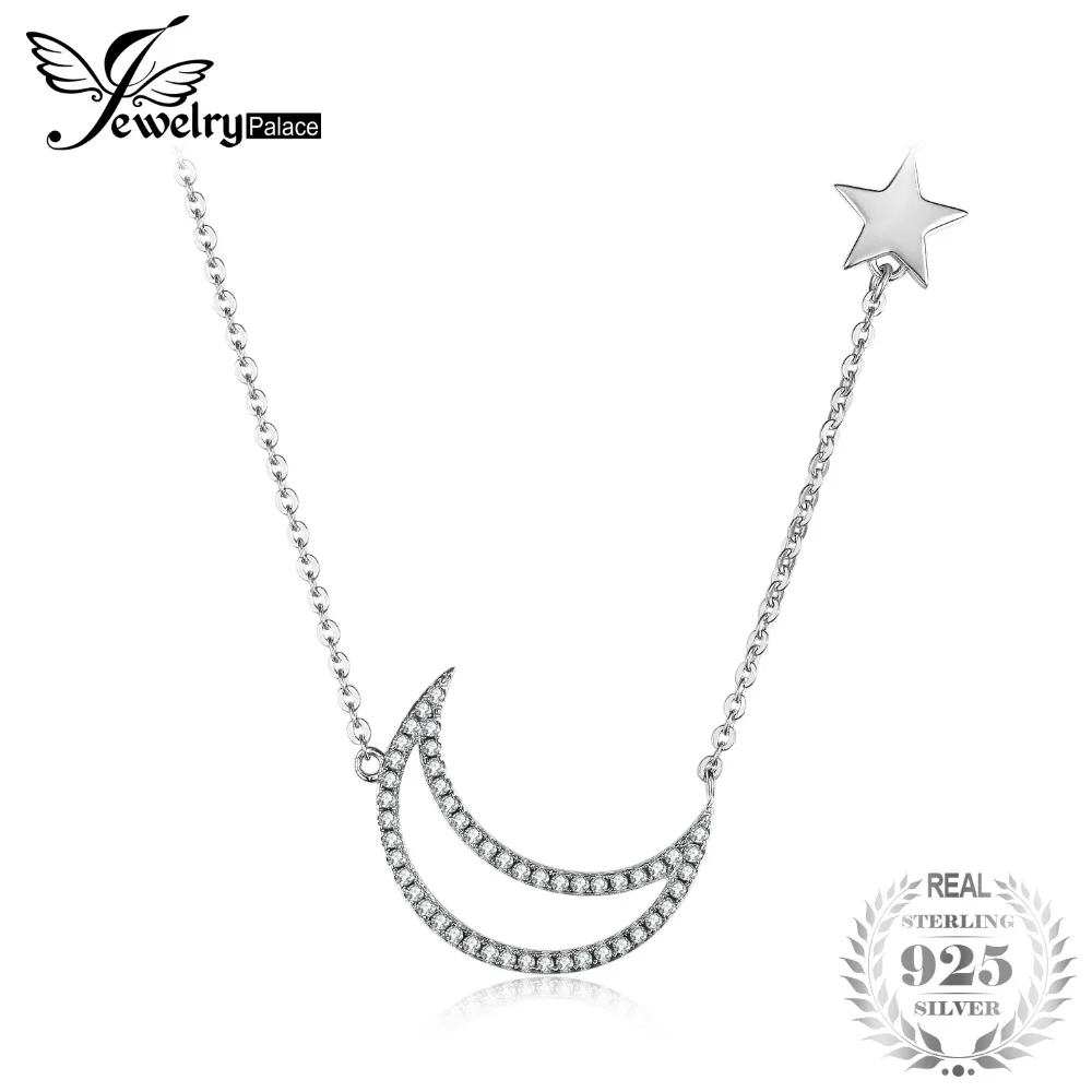 JewelryPalace ажурные Moon Star 0 3 т кубического циркония Chocker Цепочки и ожерелья (35 мм 38 41 мм)