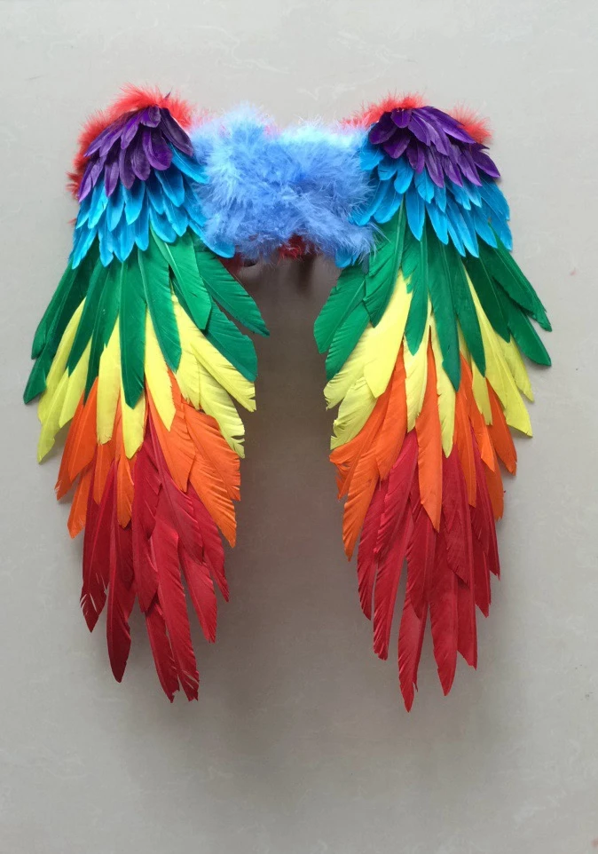 Красочные Крылья пера для выступления на сцене ангела моделей подиума реквизит
