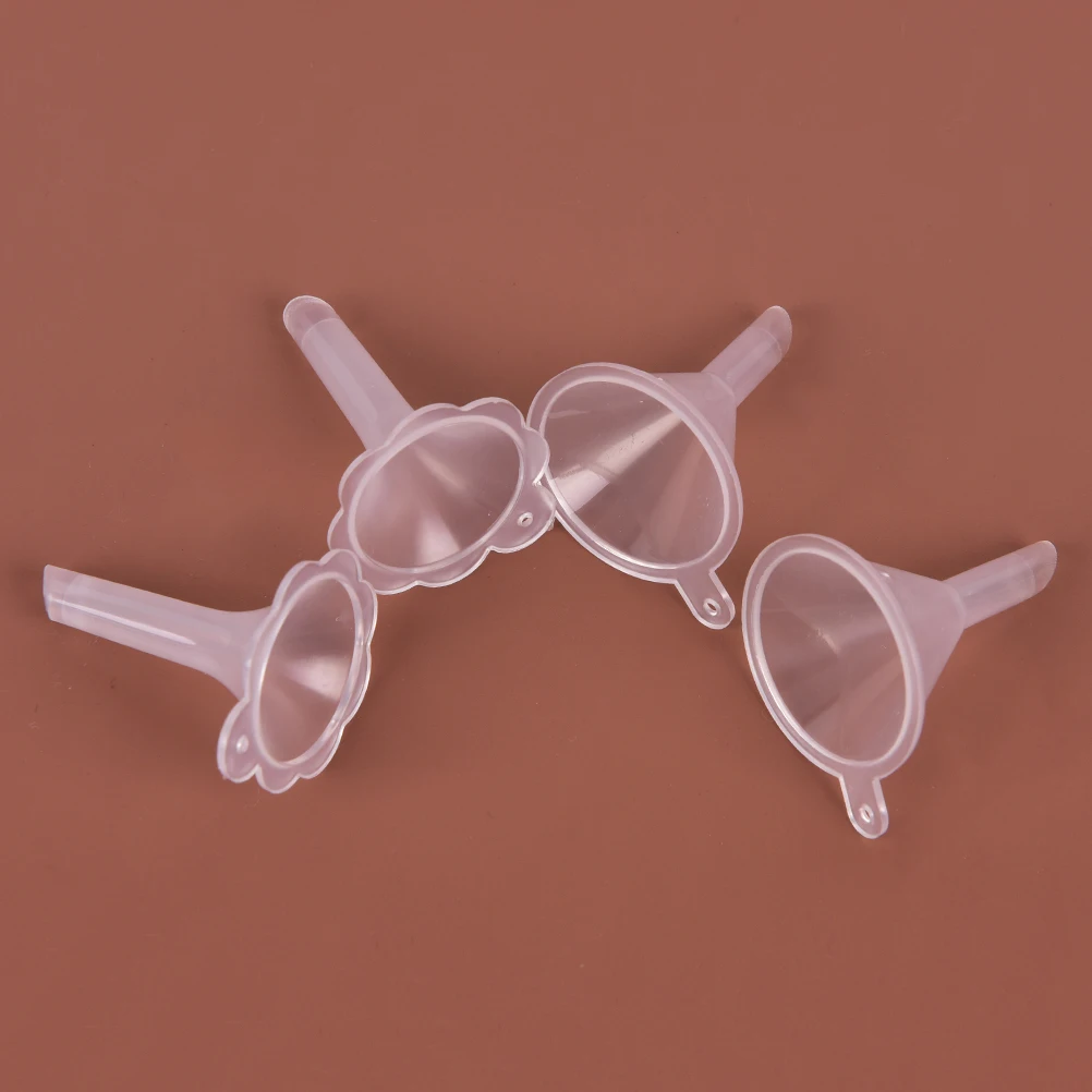 2X мини пластиковые прозрачные жидкие масляные воронки лабораторные Небольшие