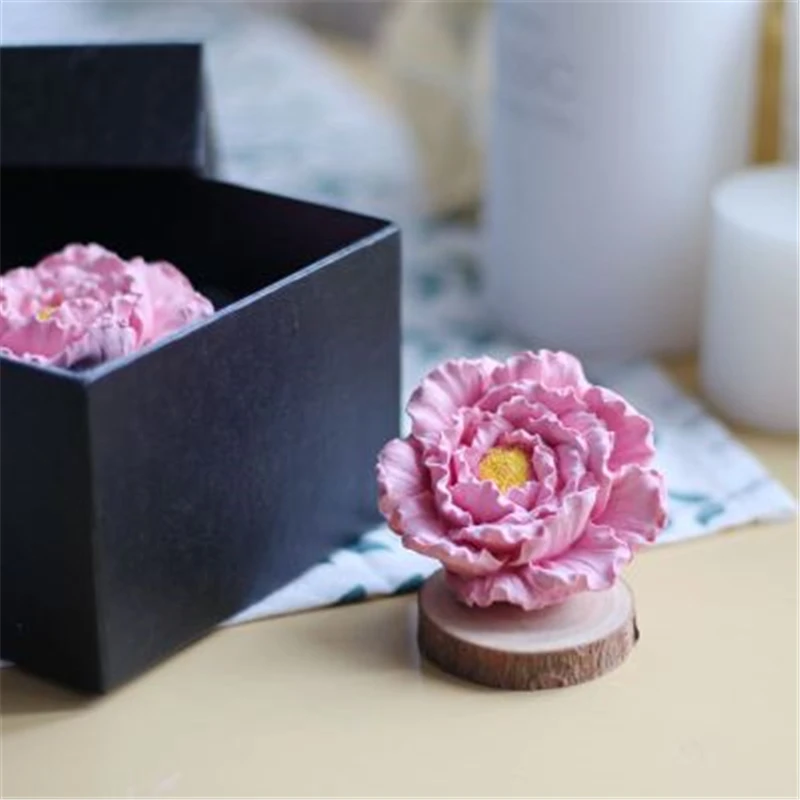 3D Пион цветок серии силиконовая форма для ручной работы свечи формы DIY мыло