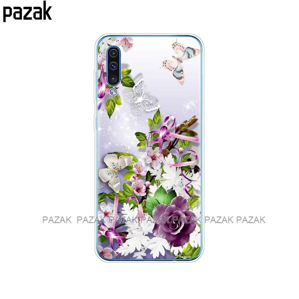 61555 Силиконовый чехол для samsung Galaxy A50, мягкая прозрачная задняя крышка для телефона, для samsung A50, A505, A505F, SM-A505F чехол, 6,4, чехол, бампер - Цвет: 61555
