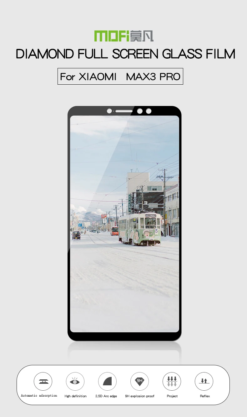 Mofi 9H закаленное стекло для Xiaomi mi MAX 3 max3 mi max 3 6," Защитная пленка для экрана для Xiaomi mi MAX3