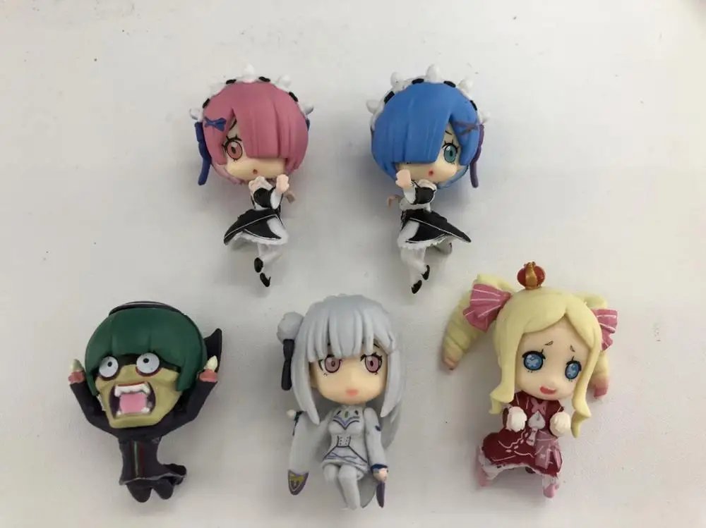 Аниме 5 шт./партия Re: жизнь в другом мире от zero Emilia Rem Ram фигурки чашки edge игрушки с