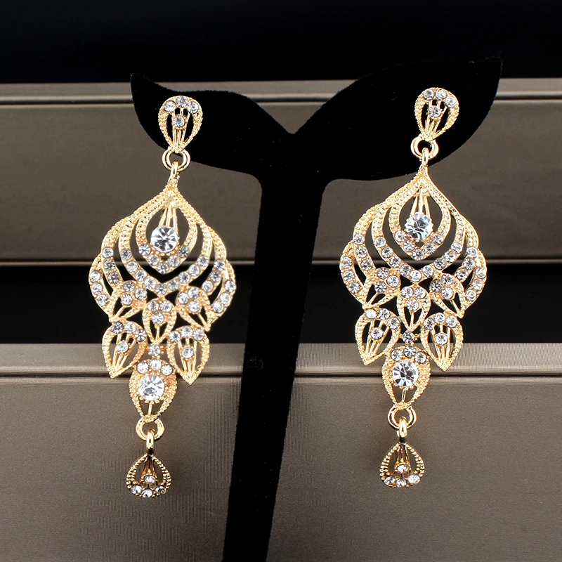 Married earrings fashion women's jewelry gold and silver color classic long drop-shaped fringe | Украшения и аксессуары